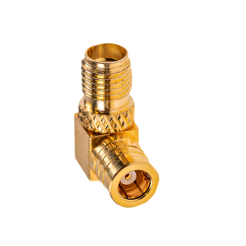 Adapter przejściówka SMA (f) - SMB (f) kątowe