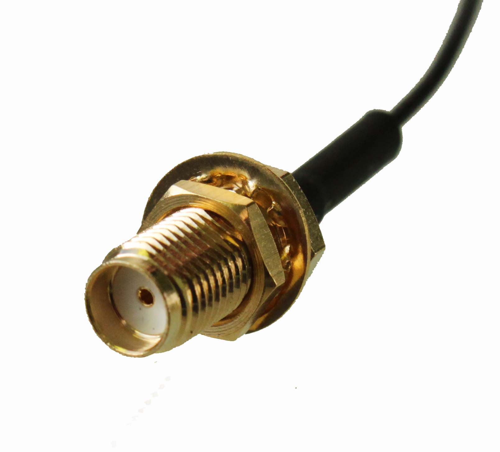 Pigtail u.FL (f) kątowy- SMA (f) panel 1.13mm 80mm