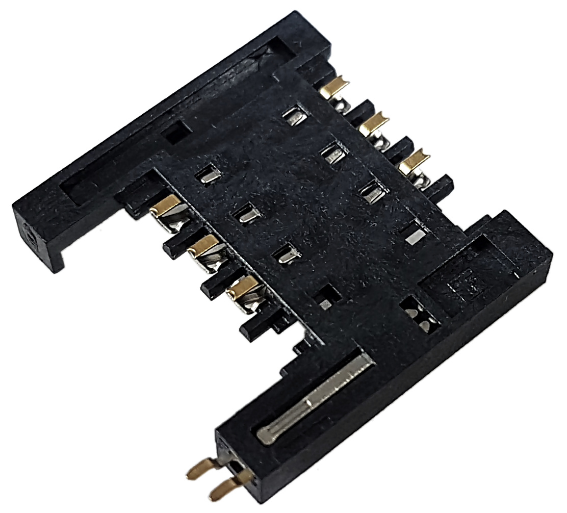 Złącze czytnik SIM 6-pin SMD wsuwane