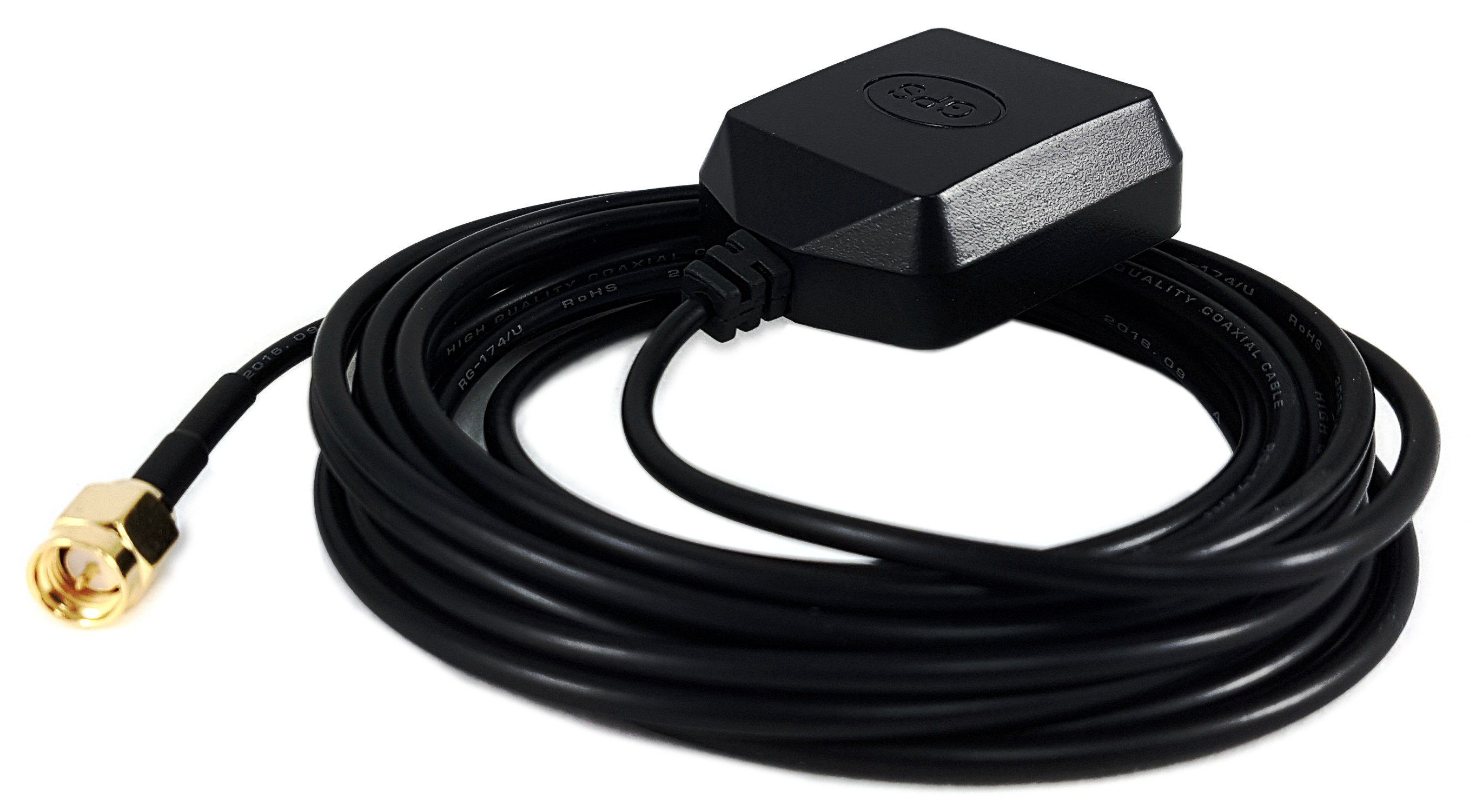 Antena GPS 3m przewód RG174 złącze SMA(m) 3dBi