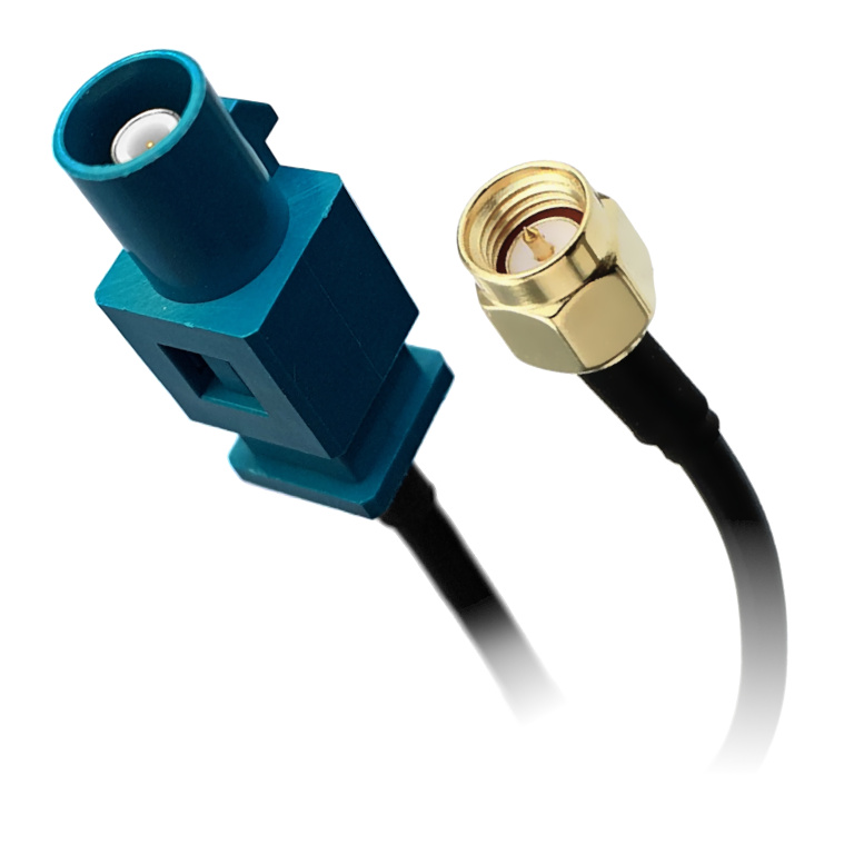 Kabel przejściówka SMA (m) - FAKRA (m) 20 cm RG174