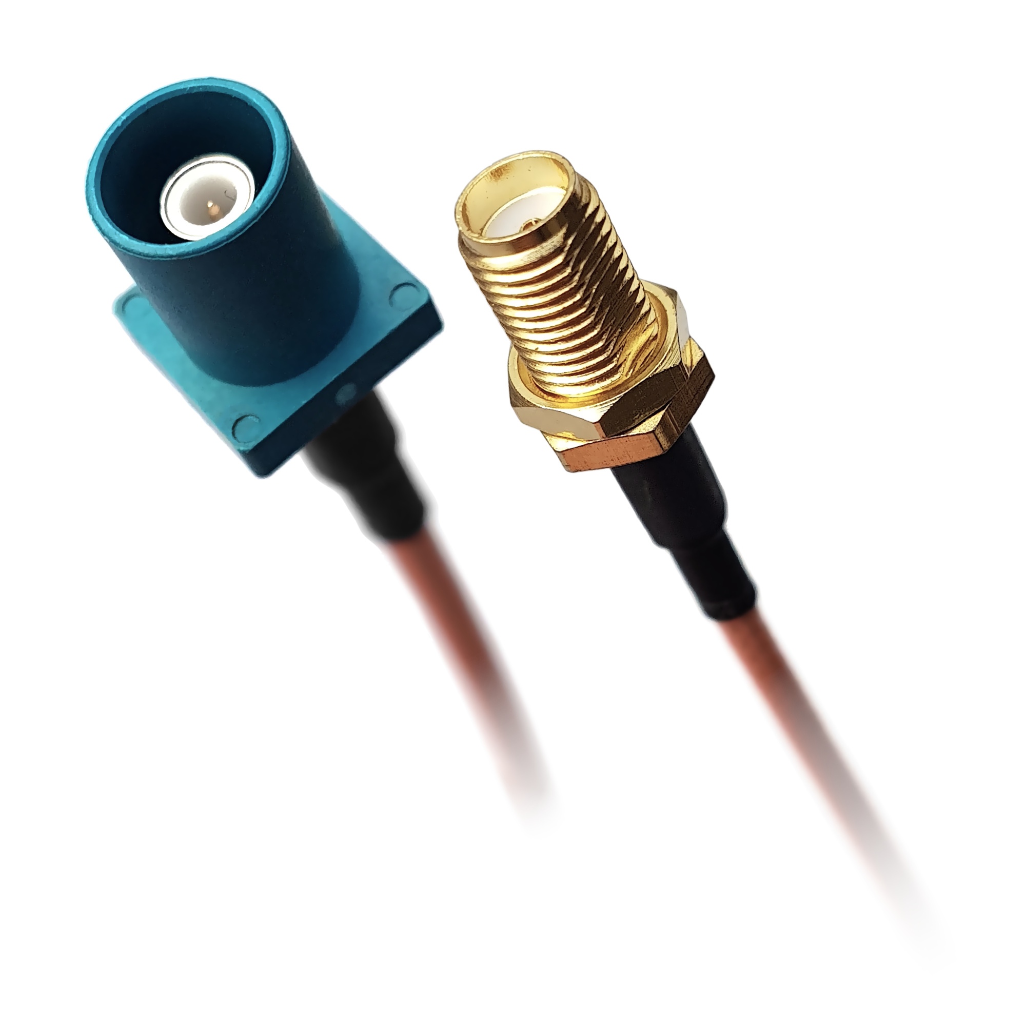 Kabel przejściówka SMA (f) - FAKRA (m) 20cm RG178