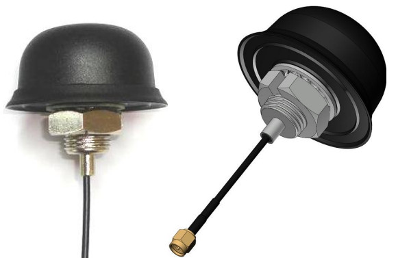 Antena GPS przykręcana 3m RG174 SMA(m) śruba M20