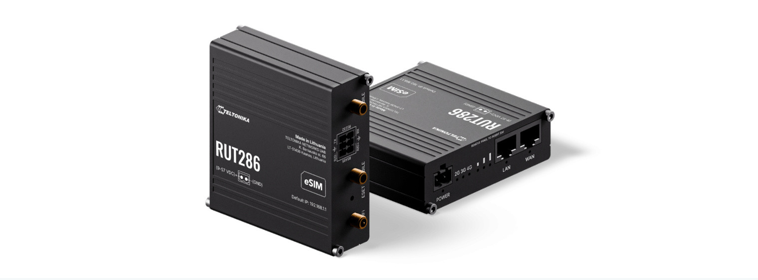 Router RUT286 LTE Cat4 RS232 RS485 bez zasilacza