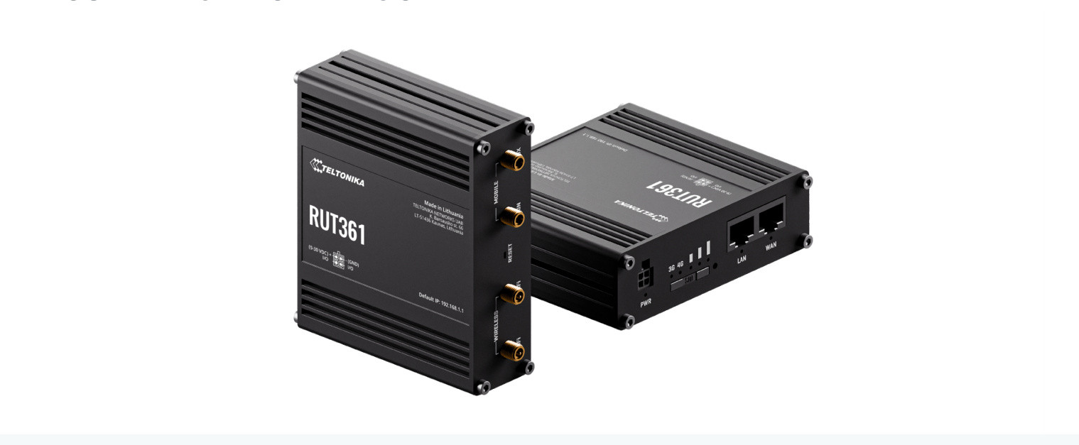 Router RUT361 4G LTE Cat6 WiFi 2xRJ45 z zasilaczem