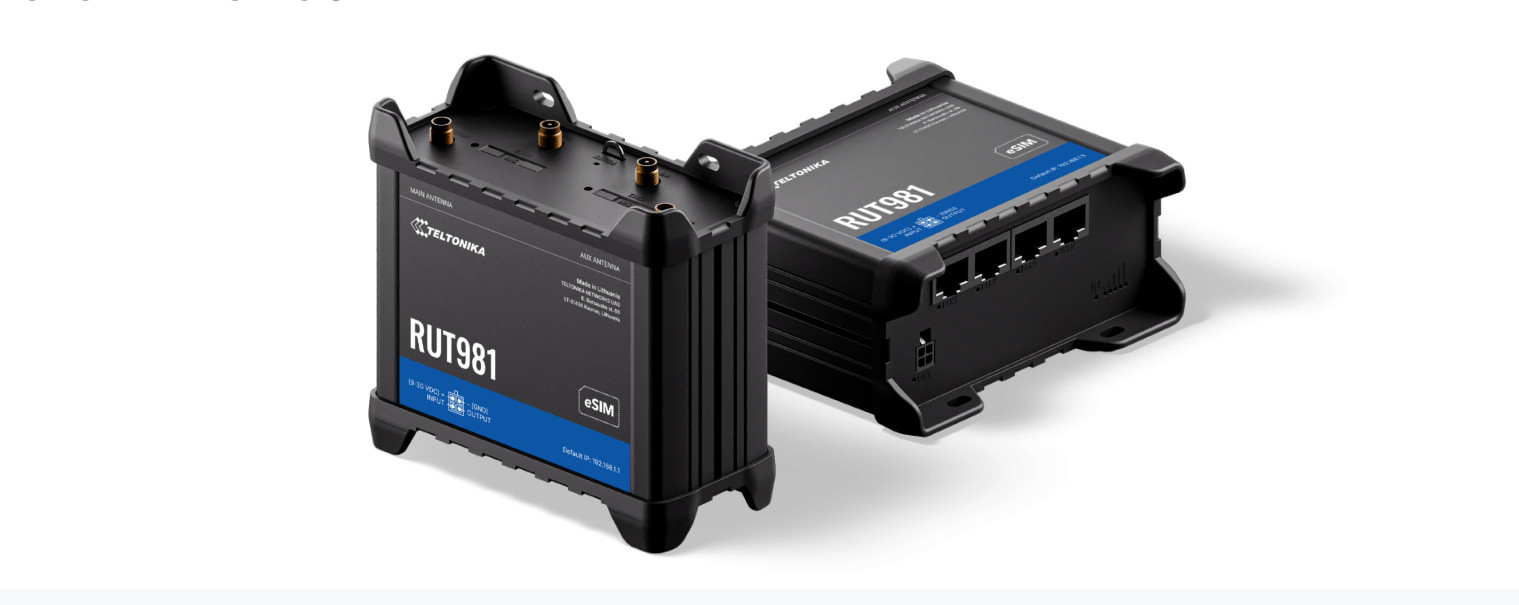 Router RUT981 4G LTE WiFi 4xRJ45 DualSIM eSIM