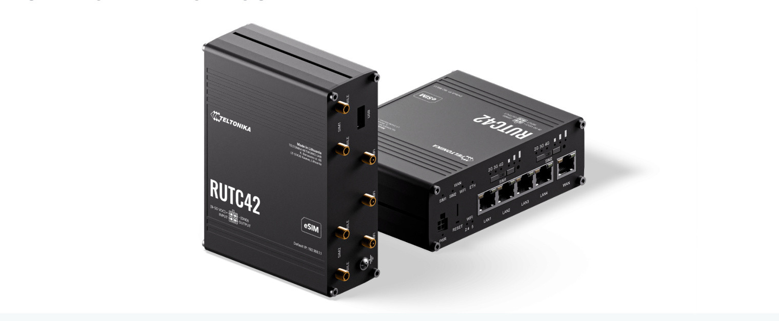 Router RUTC42 LTE Cat4 Dual Modem WiFi6 5xRJ45