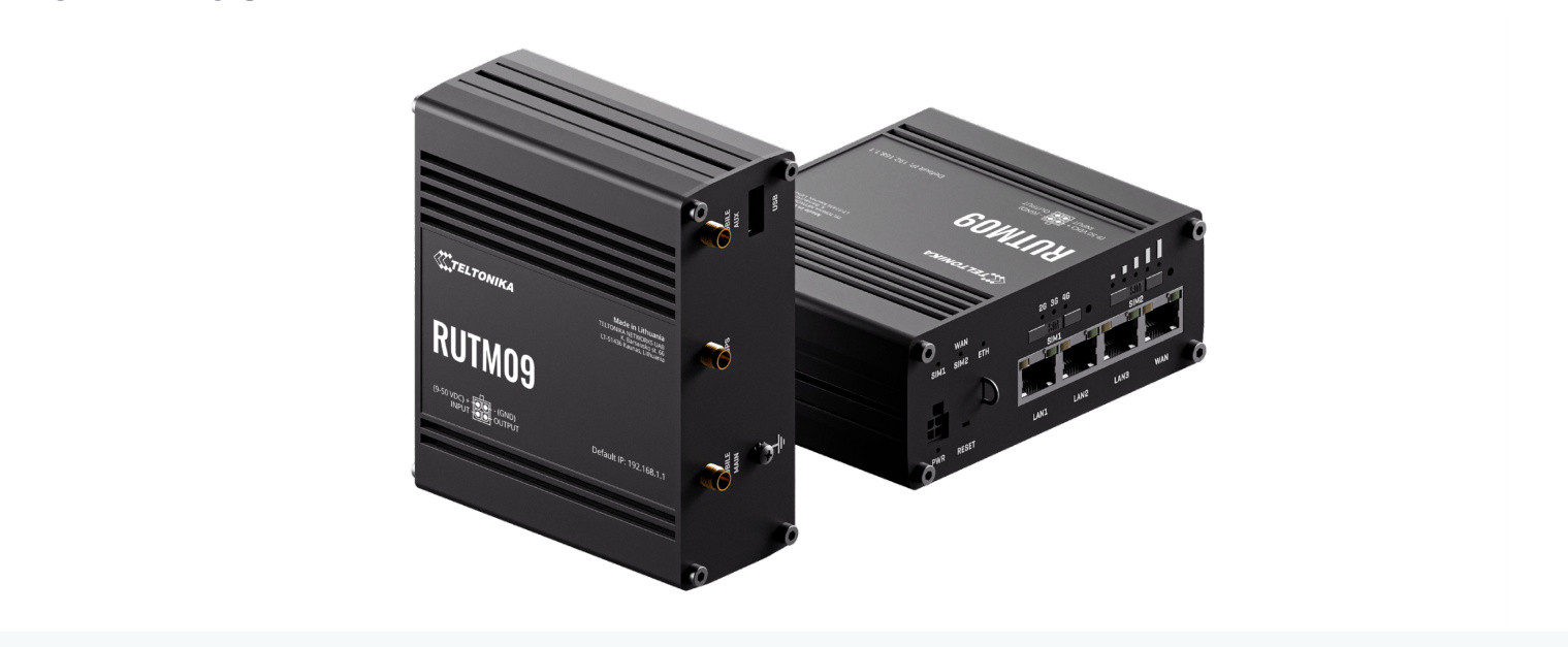 Router RUTM09 4G LTE Cat 6 4x1GbE DualSIM GNSS