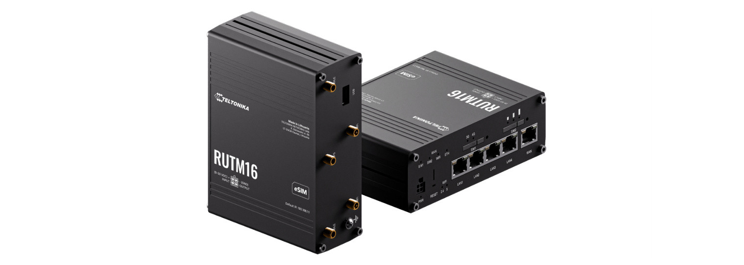 Router RUTM16 LTE Cat6 WiFi 5xRJ45 DualSIM eSIM