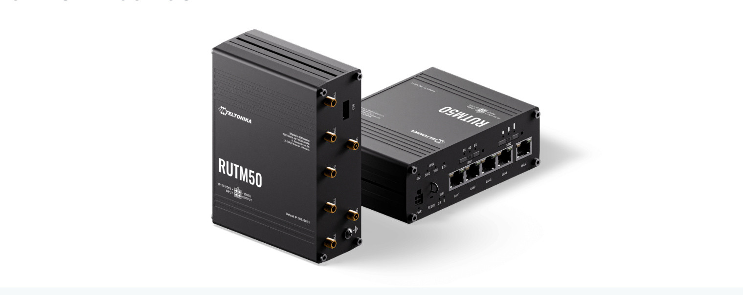 Router RUTM50 5G DualSIM 5xRJ45 WiFi z zasilaczem