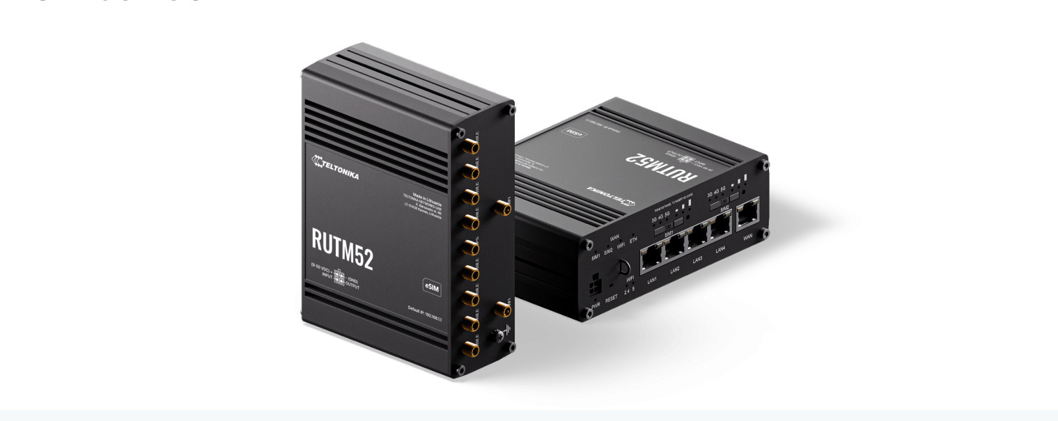 Router RUTM52 5G Dual-SIM WiFi 5xRJ45 z zasilaczem