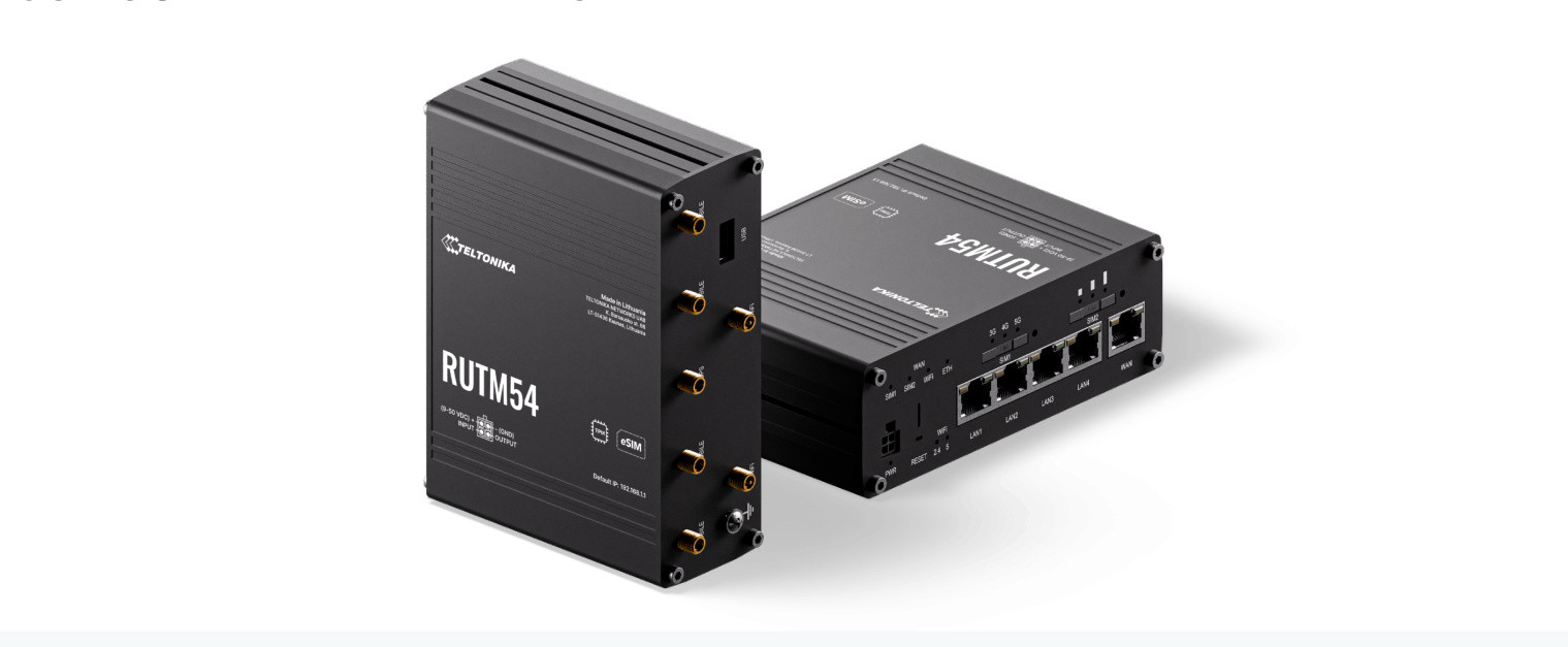 Router RUTM54 5G DualSIM WiFi 5xRJ45 z zasilaczem
