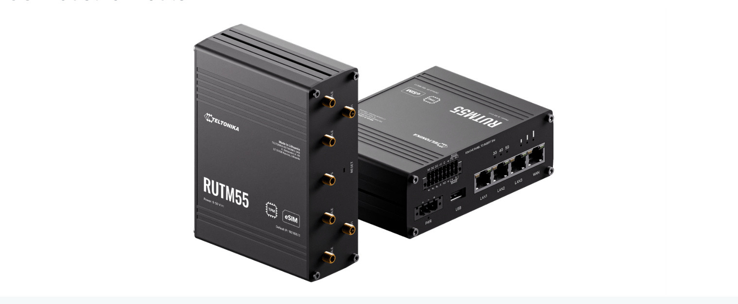 Router RUTM55 5G WiFi 4xRJ45 DualSIM RS232/485 I/O