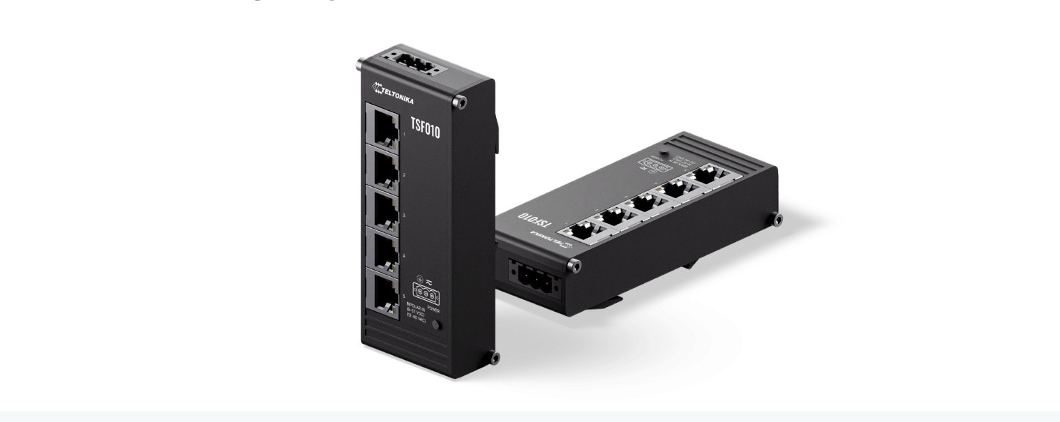 Switch TSF010 5x100Mb płaski bez zasilacza