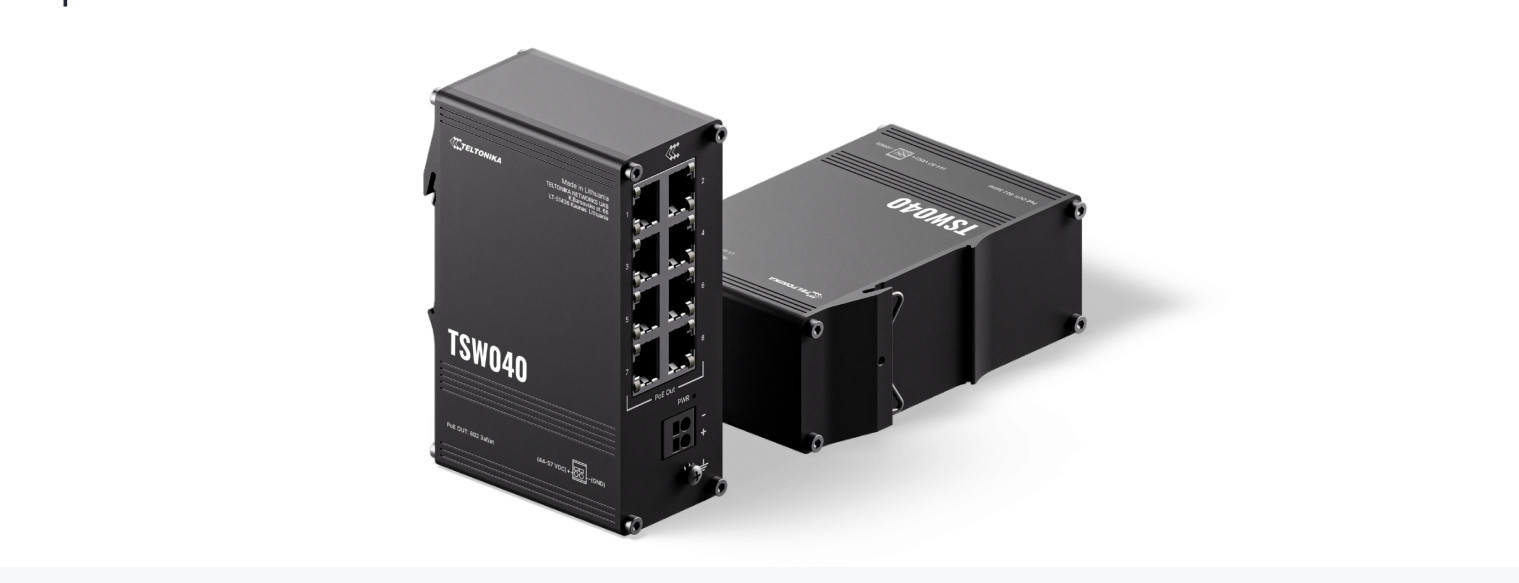 Switch TSW040 8x100Mb PoE bez zasilacza