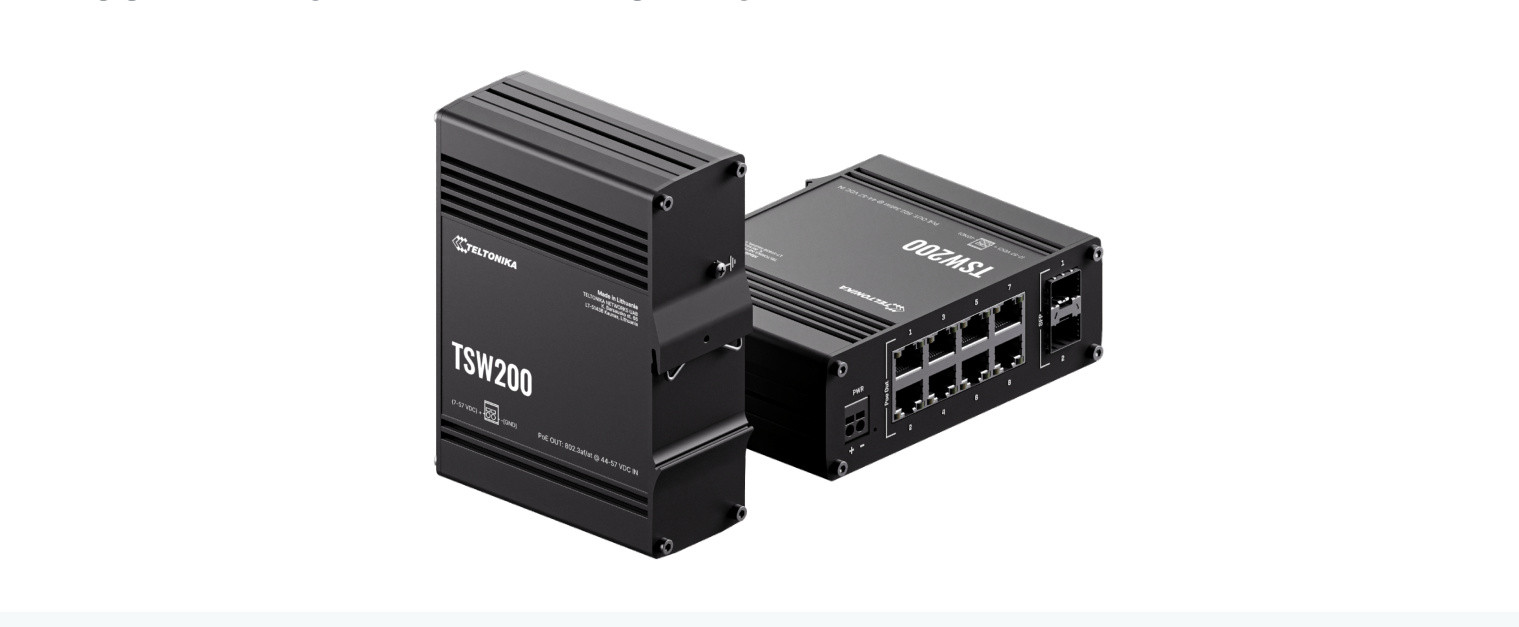 Switch TSW200 8x1000 PoE+ 2xSFP przemysłowy