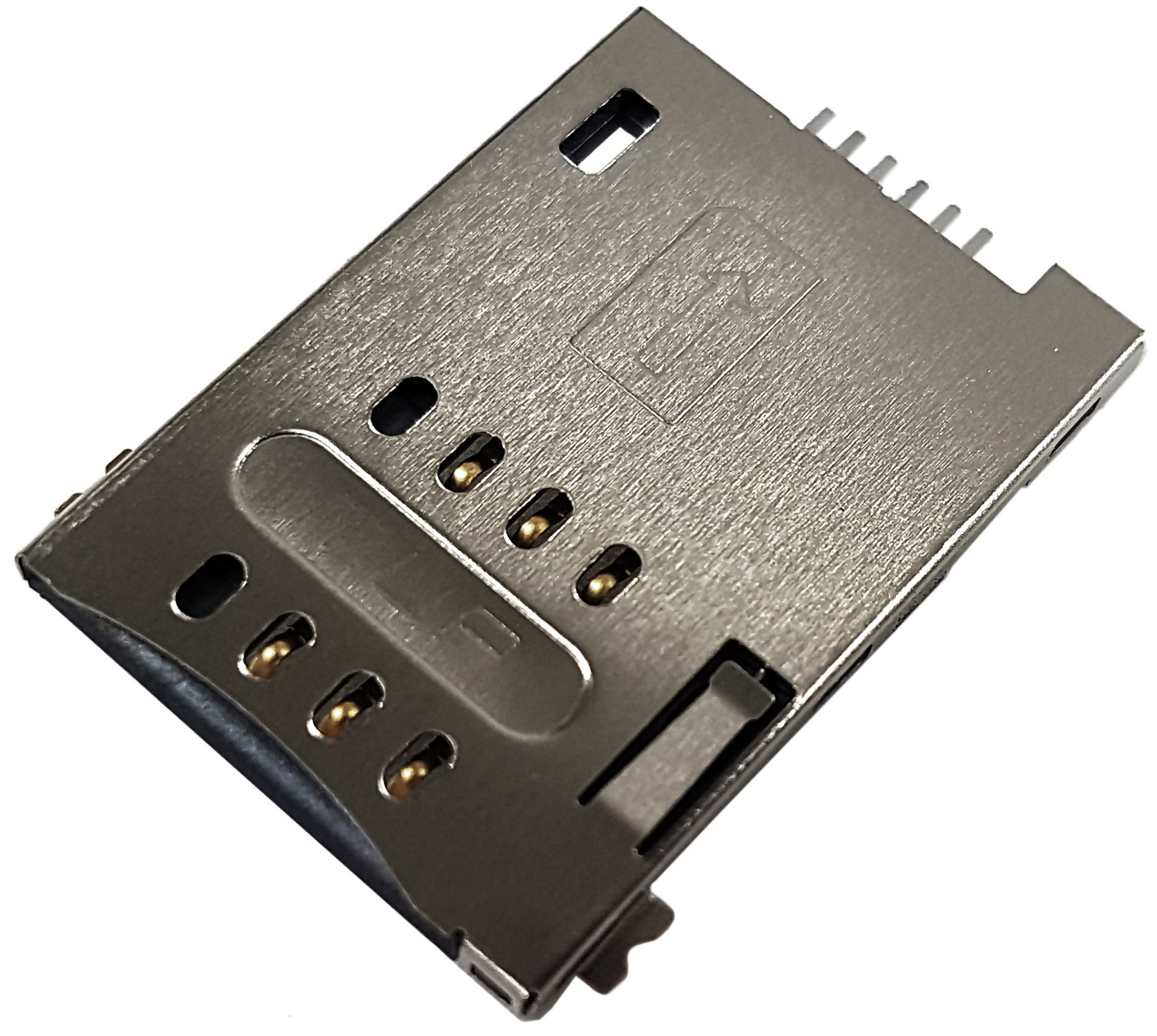 Złącze czytnik SIM 6-pin SMD wsuwane