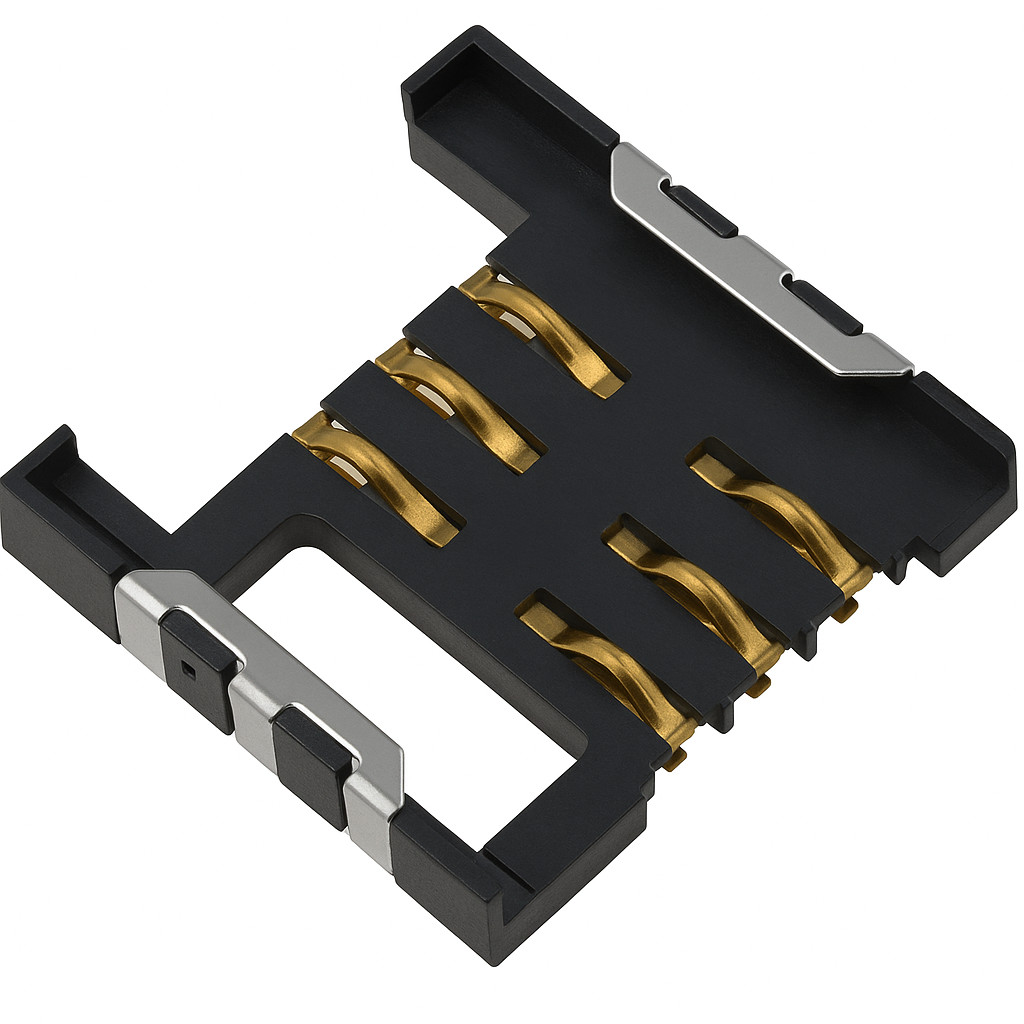 Złącze gniazdo czytnik SIM 6-pin SMD h=2.7