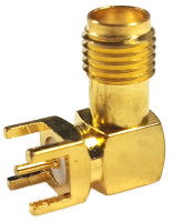 Złącze SMA (f) kątowe do druku 6x6x14mm