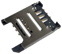 Złącze czytnik SIM 6-pin SMD wsuwane